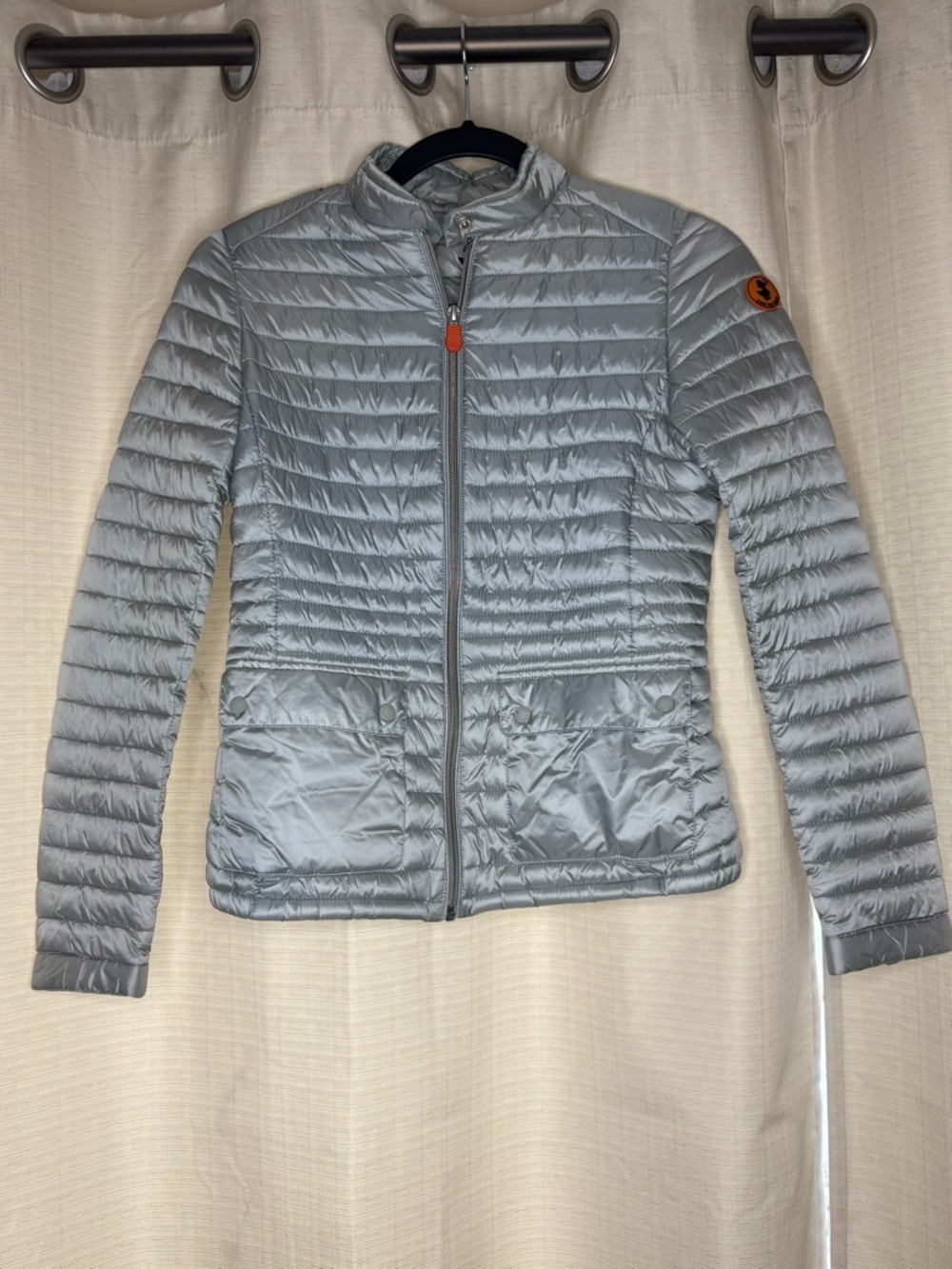 SAVE THE DUCK Light Gray Quilted Packable Puffer Jacket